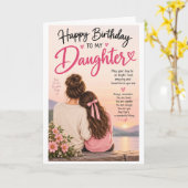 Carte Joyeuse Fille D'anniversaire (Fleur jaune)
