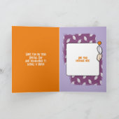 Carte Joyeuse fille d'anniversaire en droit photo violet (Intérieur)