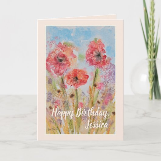 Carte Joyeuse fille d'anniversaire personnalisée (Devant)