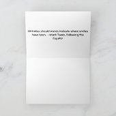 Carte Joyeuse Fleur blanche d'anniversaire (Intérieur)