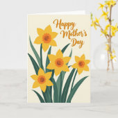 Carte Joyeuse Fleur Chaude Rayée (Fleur jaune)