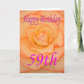 Carte Joyeuse Fleur du 59e anniversaire (Devant)