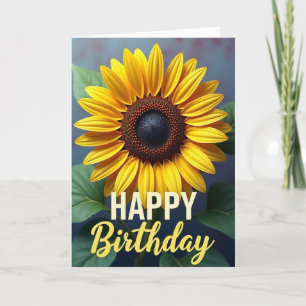 Carte Joyeuse Fleur Épanouie au Soleil