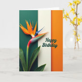 Carte Joyeuse Fleur Exotique (Fleur jaune)