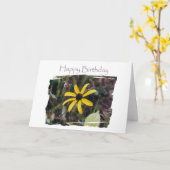 Carte Joyeuse Fleur Jaune d'anniversaire pour ami (Fleur jaune)
