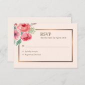 Carte Joyeuse Floral RSVP (Devant / Derrière)
