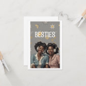Carte Joyeuse Galentine's Day Meilleure Amie Esthétique (Devant/Arrière en situation)