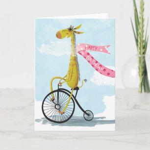 Carte Joyeuse Giraffe d'anniversaire