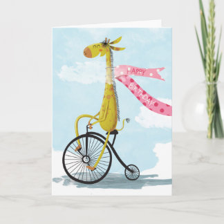Carte Joyeuse Giraffe d'anniversaire