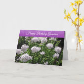 Carte Joyeuse Grand-mère d'anniversaire Fleurs blanches  (Fleur jaune)