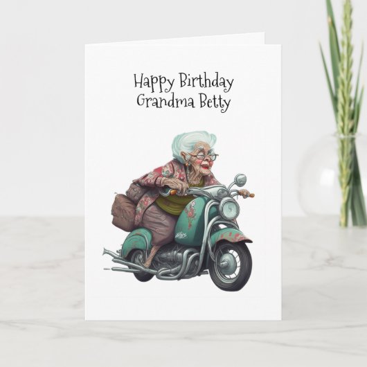 Carte Joyeuse grand-mère d'anniversaire personnalisée (Devant)