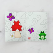 Carte Joyeuse Grenouille À L'Anniversaire Du Printemps (Intérieur)