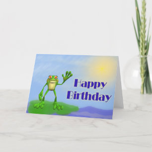Carte Joyeuse grenouille d'anniversaire