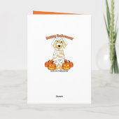 Carte Joyeuse Halloween Golden Retriever Mummy Card (Dos)