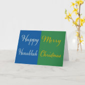 Carte Joyeuse Hanouka Joyeux Noël Double Vacances (Fleur jaune)