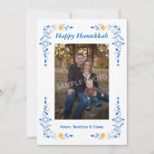 Carte Joyeuse Hanoukka Flat Photo Holiday (Devant)