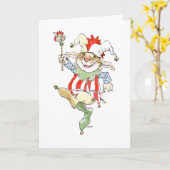 Carte Joyeuse Jester Rabbit Card (Fleur jaune)