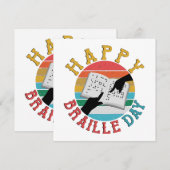 Carte Joyeuse Journée Braille (Devant / Derrière)
