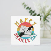 Carte Joyeuse Journée Braille (Debout devant)