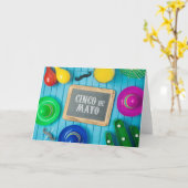 Carte Joyeuse Journée Cinco De Mayo Cinco De Mayo Cinco (Fleur jaune)