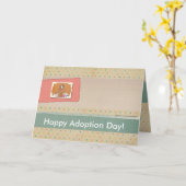 Carte Joyeuse journée d'adoption ! (Fleur jaune)