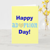 Carte Joyeuse journée d'adoption ! (Fleur jaune)