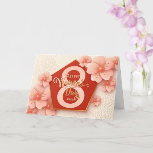 Carte Joyeuse journée de la femme (Orchidée)