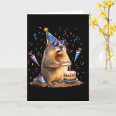 Carte Joyeuse journée de la marmotte 12 fév Marmotte ave (Fleur jaune)