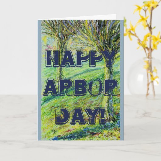 Carte Joyeuse Journée de l'Arbour (Fleur jaune)