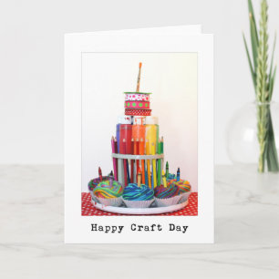 Carte Joyeuse journée de l'artisanat "Craft Cake" photog