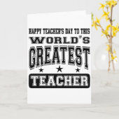 Carte Joyeuse Journée de l'enseignant au plus grand ense (Fleur jaune)