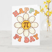 Carte Joyeuse journée de Pi Mathématiques Prof de maths (Fleur jaune)