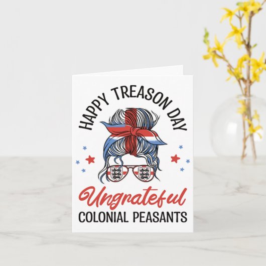 Carte Joyeuse journée de trahison ingrate paysans coloni (Fleur jaune)