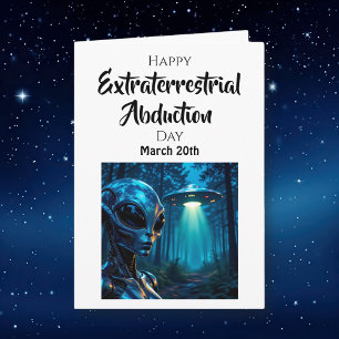 Carte Joyeuse Journée d'Enlèvement Extraterrestre - 20 m