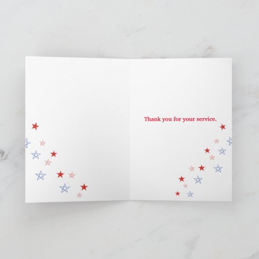 Carte Joyeuse Journée des anciens combattants commémoran (Intérieur)