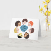 Carte joyeuse journée des enfants (Fleur jaune)