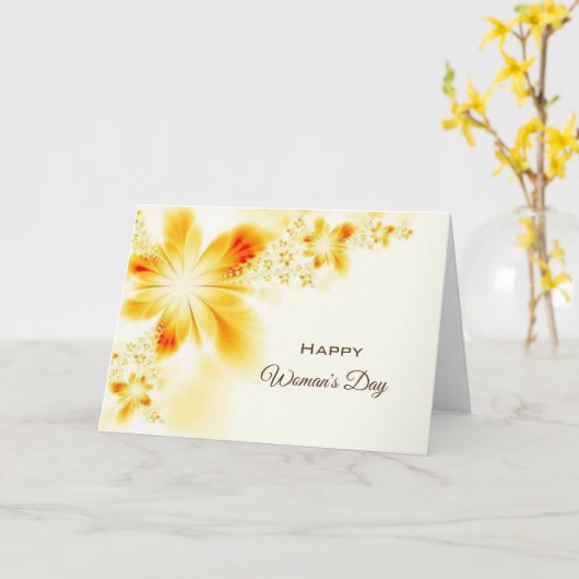 Carte Joyeuse Journée des femmes (Fleur jaune)