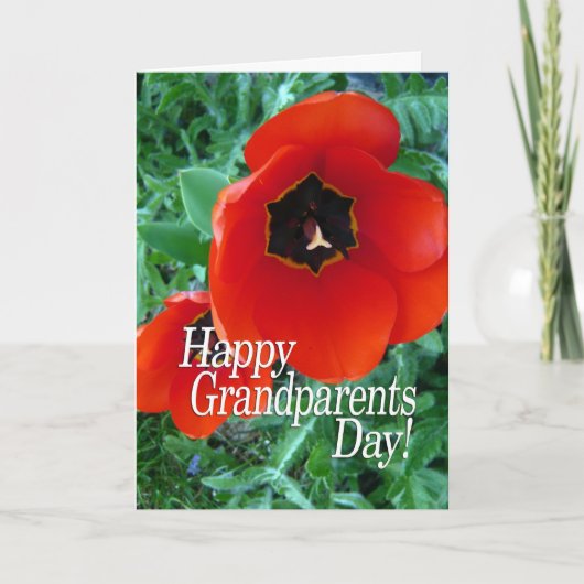 Carte Joyeuse Journée des grands-parents - Fleurs de pav (Devant)