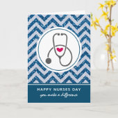 Carte Joyeuse journée des infirmières Grey Stethoscope s (Fleur jaune)
