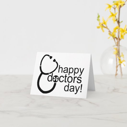 Carte Joyeuse Journée des médecins ! (Fleur jaune)