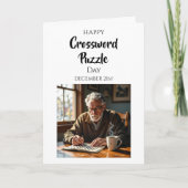 Carte Joyeuse Journée des mots croisés | 21 décembre (Devant)