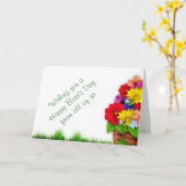 Carte Joyeuse Journée des Patrons pour la patronne avec  (Fleur jaune)