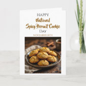 Carte Joyeuse Journée du Biscuit Ermite Épicé | 15 novem (Devant)