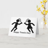 Carte Joyeuse Journée du Tennis (Fleur jaune)