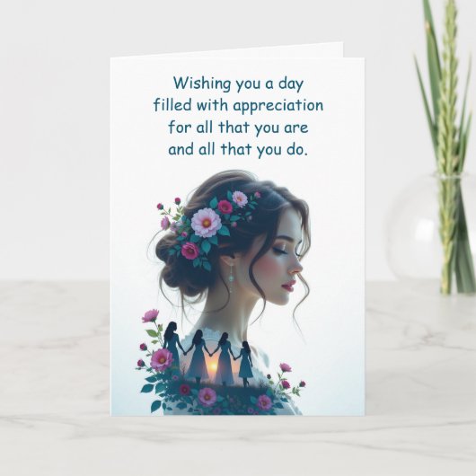 Carte Joyeuse Journée internationale des femmes | Élevan (Devant)