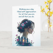 Carte Joyeuse Journée internationale des femmes | Élevan (Fleur jaune)