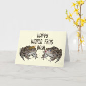 Carte Joyeuse Journée mondiale de la grenouille (Fleur jaune)