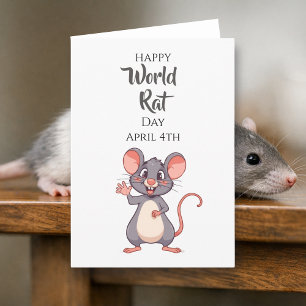Carte Joyeuse Journée mondiale du rat ! 4 avril