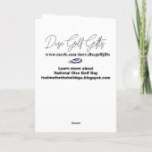 Carte Joyeuse Journée nationale de golf sur disque  (Dos)