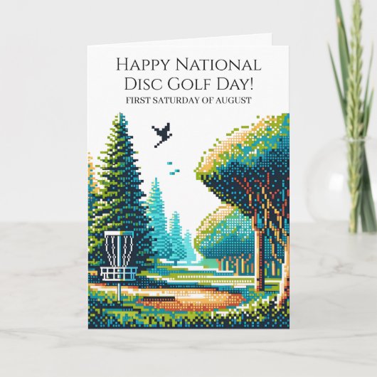 Carte Joyeuse Journée nationale de golf sur disque  (Devant)